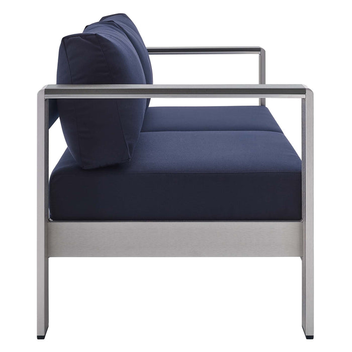 Shore 4 Piece Sunbrella� Fabric Outdoor Patio Aluminum Set by Modway