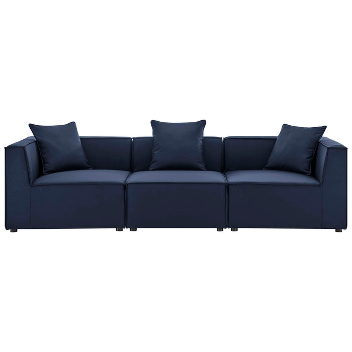 Saybrook 3-Piece Outdoor Patio Upholstered Sectional Sofa by Modway
