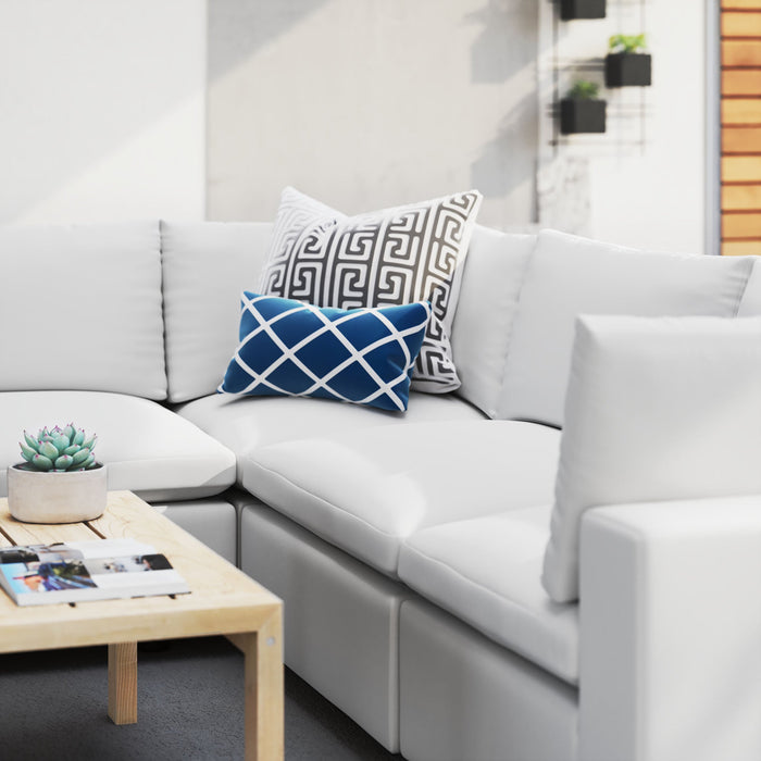 Commix 5-Piece Sunbrella� Outdoor Patio Sectional Sofa by Modway