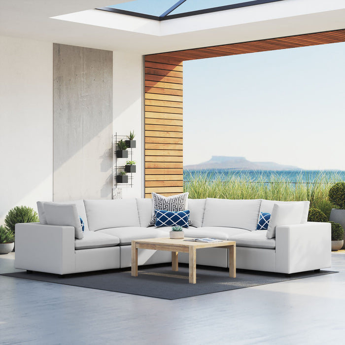 Commix 5-Piece Sunbrella� Outdoor Patio Sectional Sofa by Modway