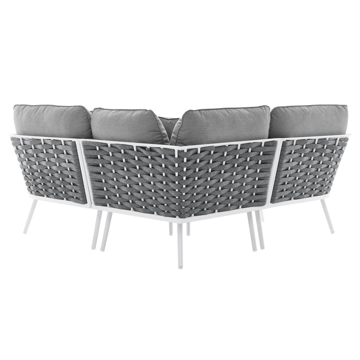Stance Outdoor Patio Aluminum Small Sectional Sofa by Modway