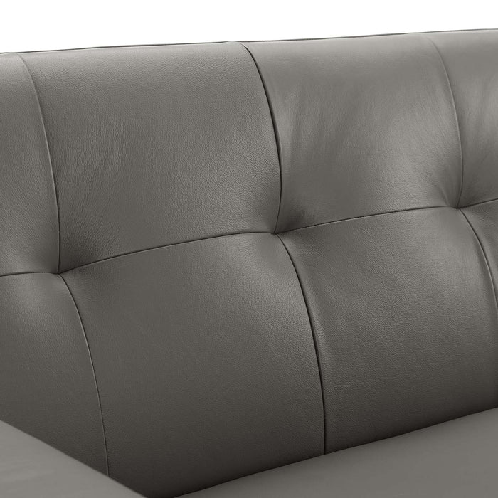 Engage Top-Grain Leather Living Room Lounge Sofa by Modway