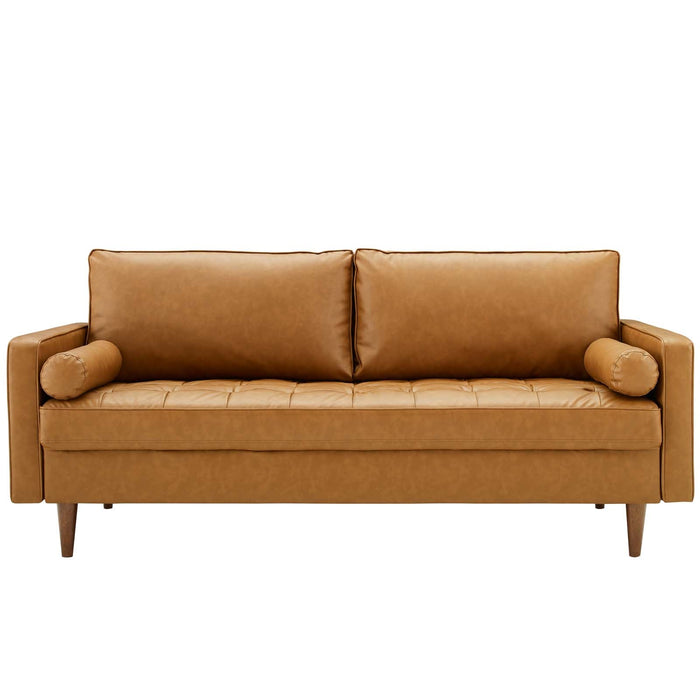 Valour Tufted Vegan Leather Sofa by Modway