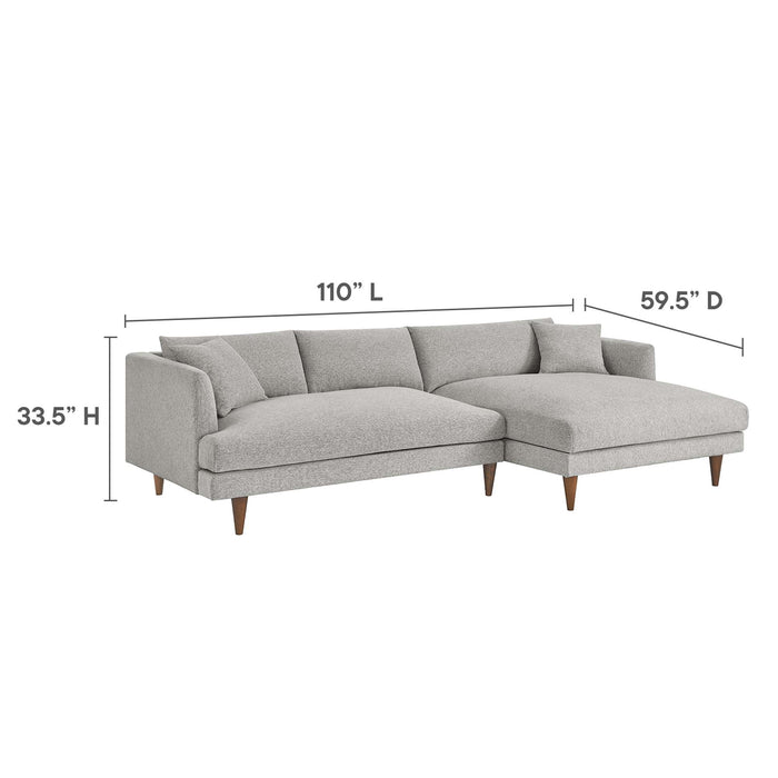 Zoya Right-Facing Down Filled Overstuffed Sectional Sofa by Modway