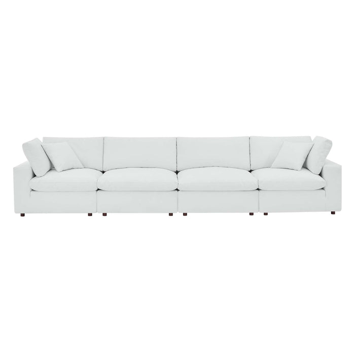 Commix Down Filled Overstuffed Vegan Leather 4-Seater Sofa by Modway