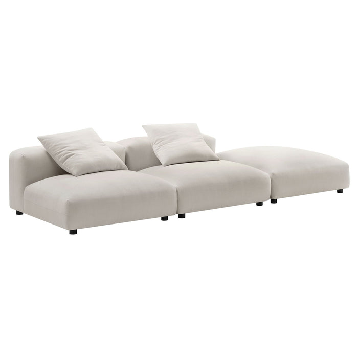 Solace 3-Piece Modular Upholstered Fabric Sectional Sofa by Modway