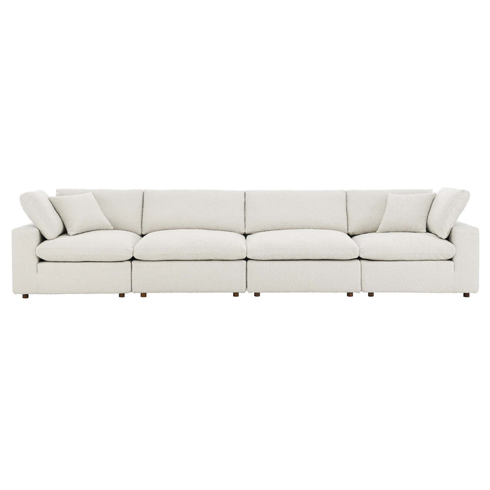Commix Down Filled Overstuffed Boucle Fabric 4-Seater Sofa by Modway