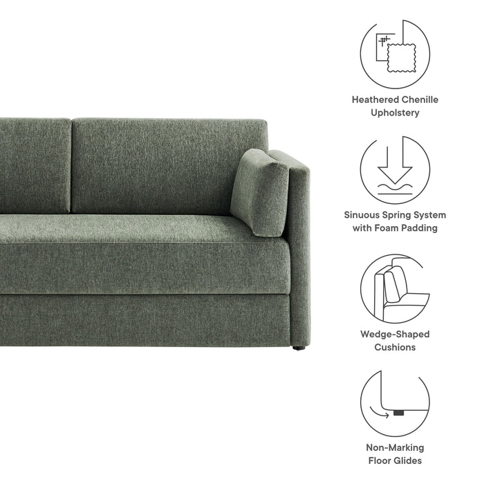 Linden Upholstered Heathered Chenille Sofa by Modway