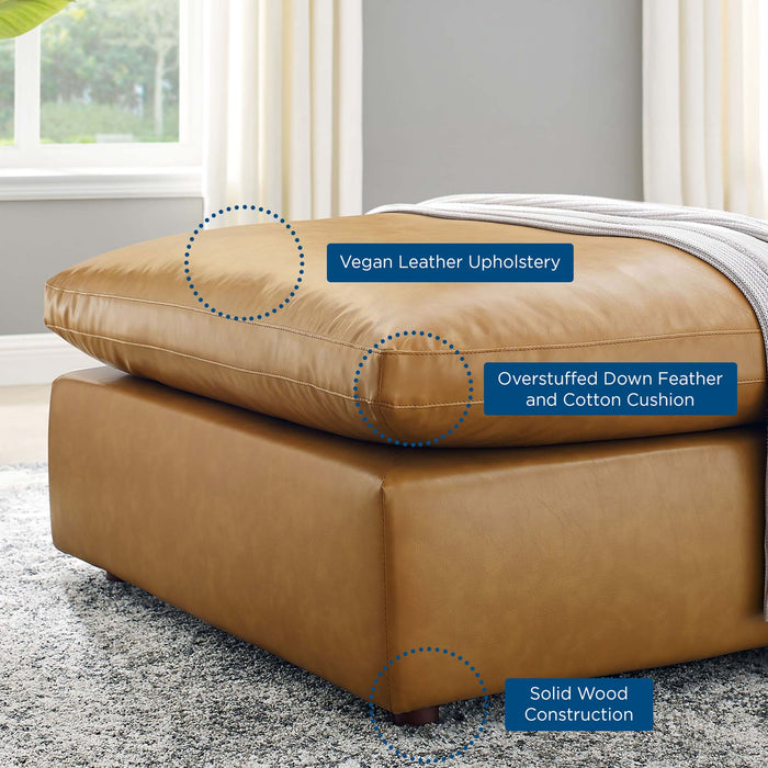 Commix Down Filled Overstuffed Vegan Leather Ottoman by Modway