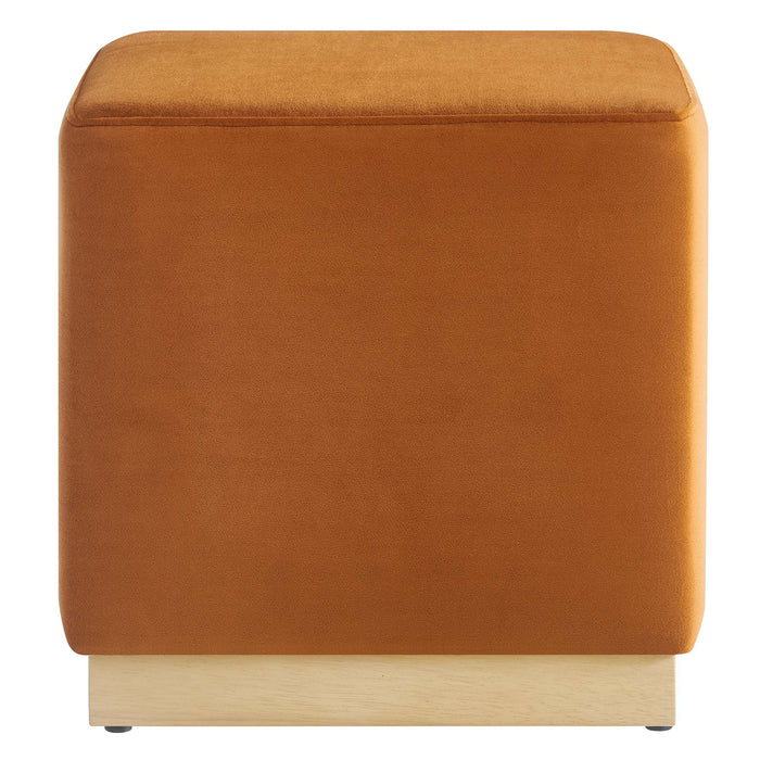 Tilden 17" Square Performance Velvet Upholstered Ottoman by Modway