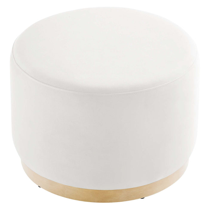 Tilden Large 23" Round Performance Velvet Upholstered Ottoman by Modway