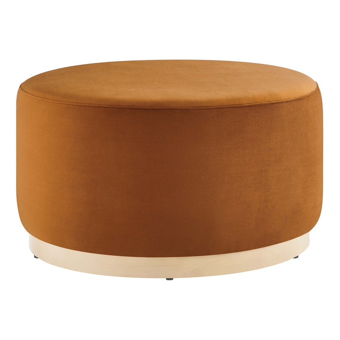 Tilden Large 29" Round Performance Velvet Upholstered Ottoman by Modway