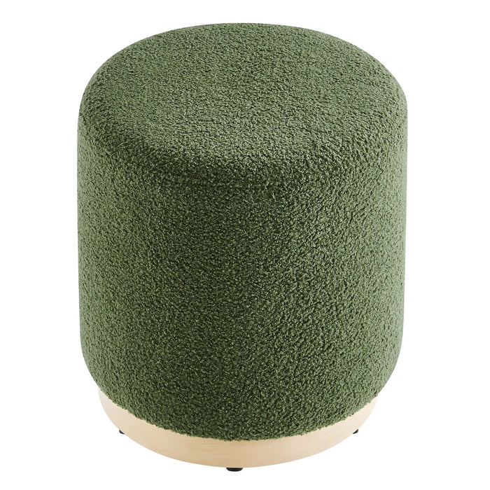 Tilden 16" Round Sherpa Upholstered Ottoman by Modway