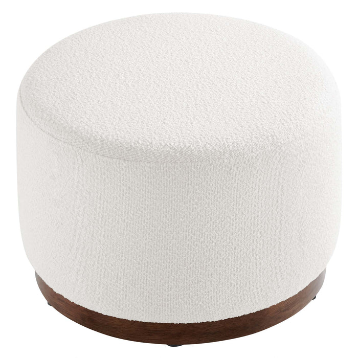 Tilden Large 23" Round Boucle Upholstered Upholstered Ottoman by Modway