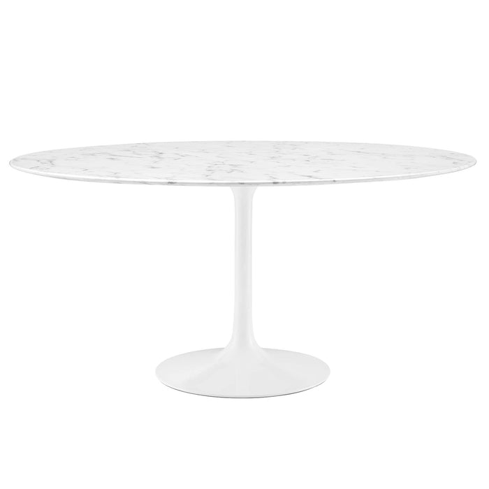Lippa 60" Round Artificial Marble Dining Table by Modway