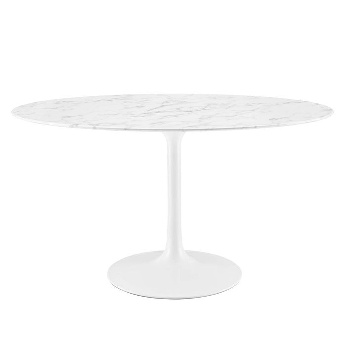 Lippa 54" Oval Artificial Marble Dining Table by Modway