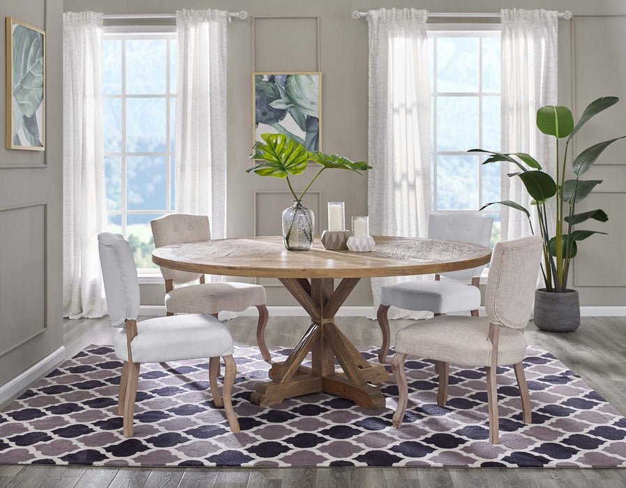 Stitch 71" Round Pine Wood Dining Table by Modway