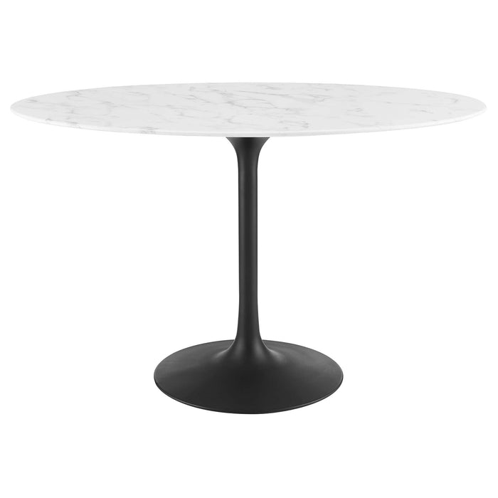 Lippa 48" Oval Artificial Marble Dining Table by Modway