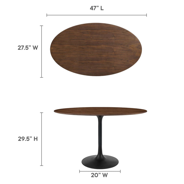 Lippa 48" Oval Wood Grain Dining Table by Modway