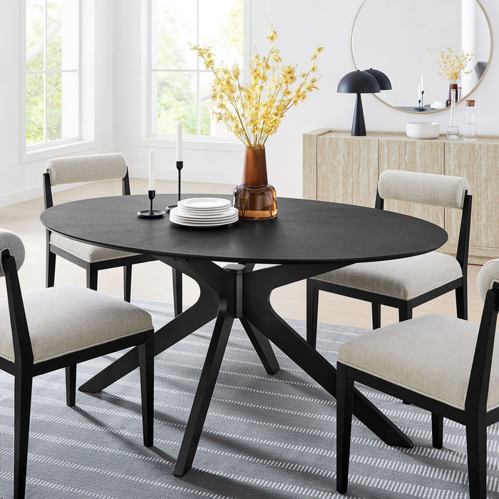 Crossroads 63" Oval Wood Dining Table by Modway