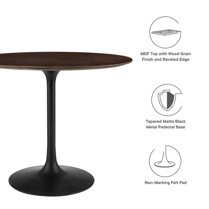 Lippa 36" Round Wood Grain Dining Table by Modway