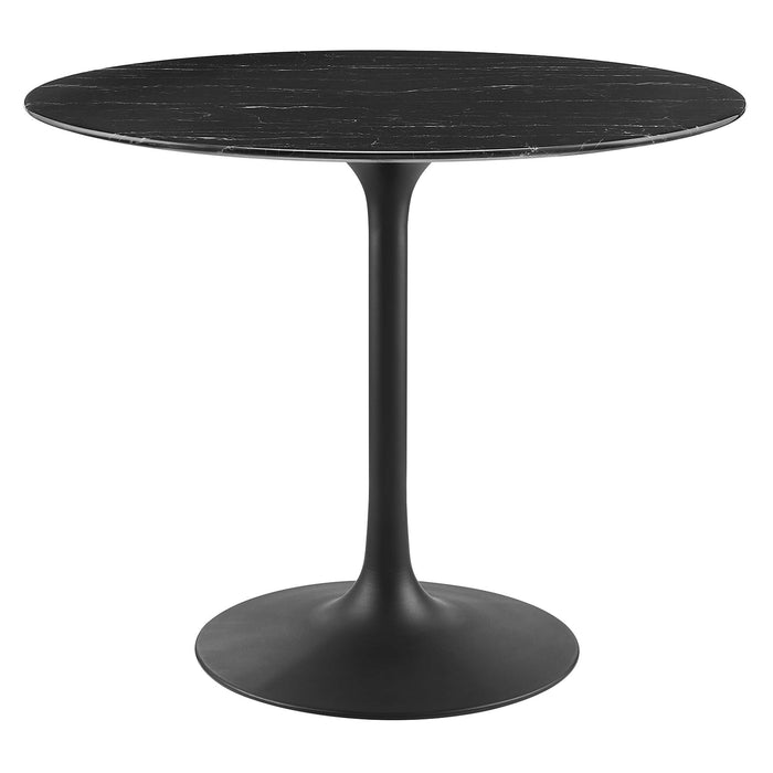 Lippa 36" Round Artificial Marble Dining Table by Modway