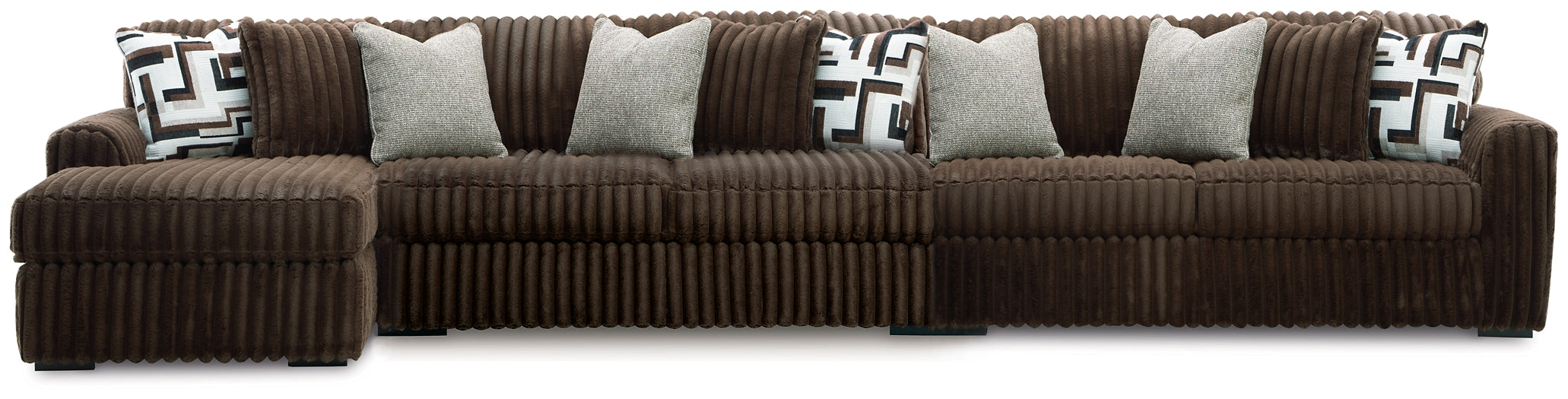 Midnight-Madness 3-Piece Sectional with Chaise