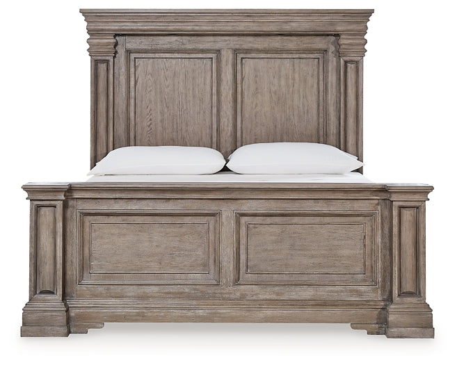 Blairhurst California King Panel Bed, Dresser, Mirror, Chest and Nightstand