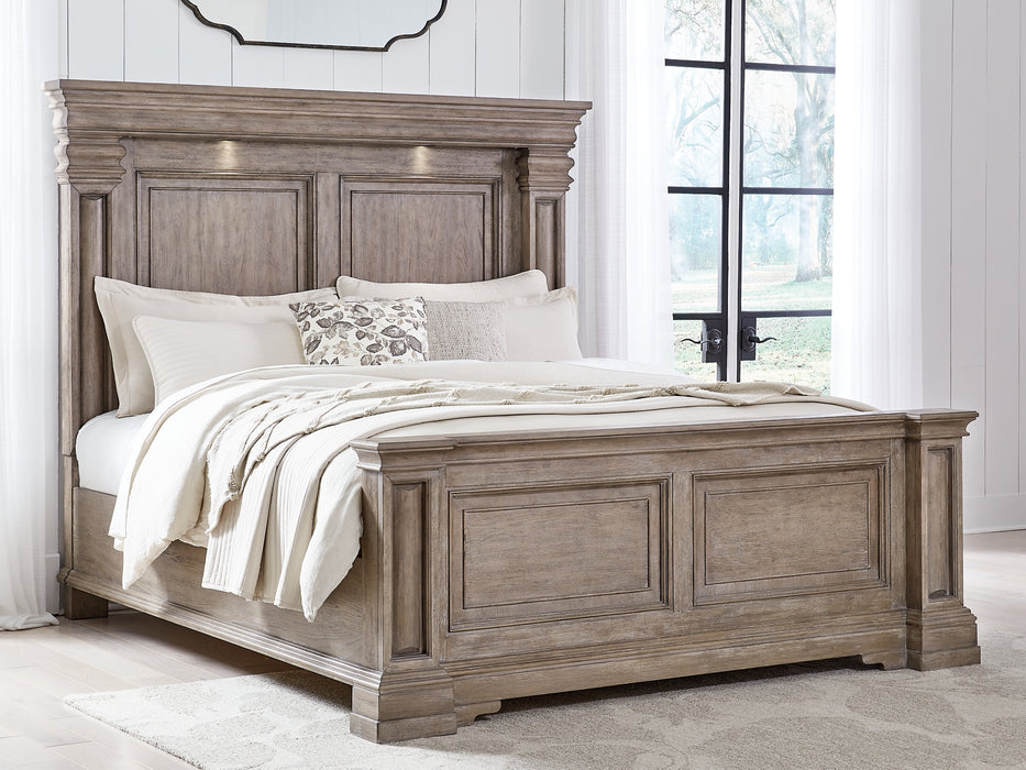 Blairhurst California King Panel Bed, Dresser, Mirror, Chest and Nightstand