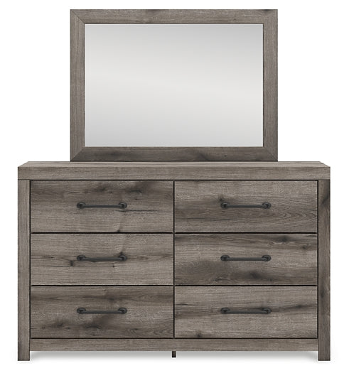 Graystorm Full Panel Bed, Dresser, Mirror and Nightstand