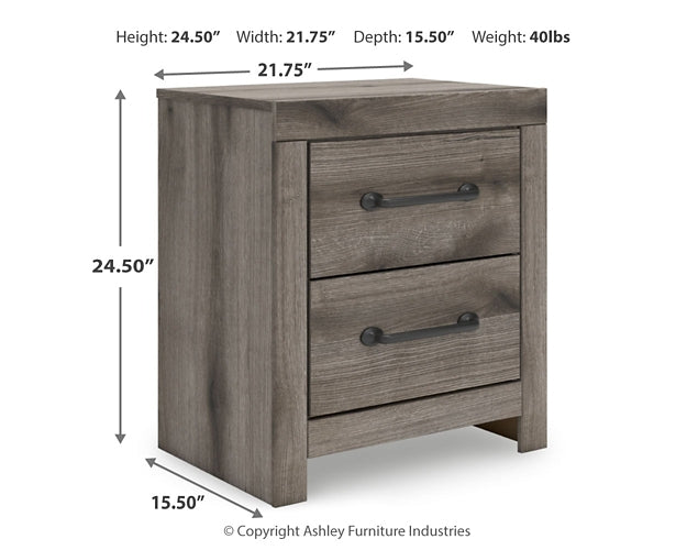 Graystorm Full Panel Bed, Dresser, Mirror and Nightstand