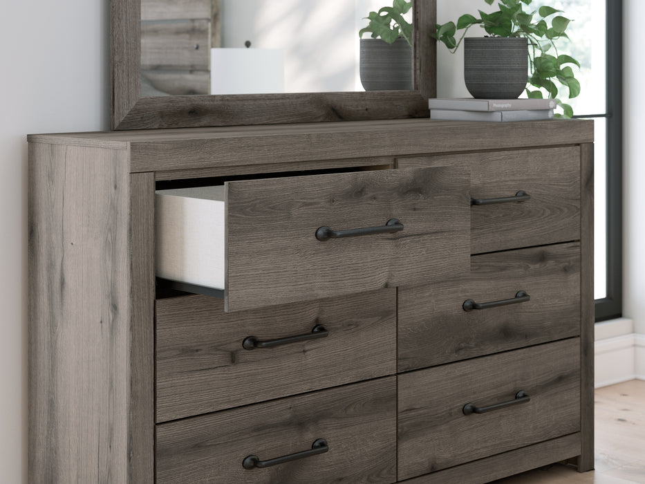 Graystorm Full Panel Bed, Dresser, Mirror and Nightstand
