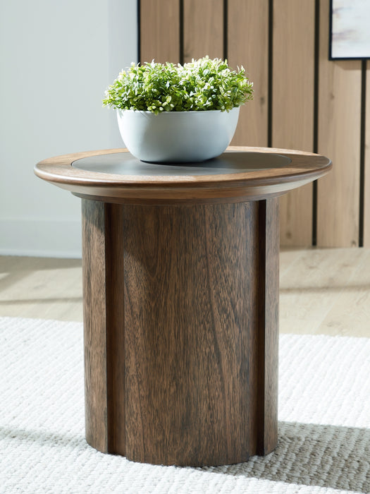 Dontayne Round End Table