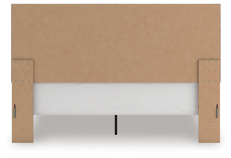 Rusticott King Panel Bed with Mirrored Dresser