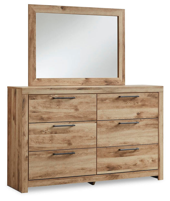 Hyanna King Panel Storage Bed, Dresser, Mirror, Chest and Nightstand