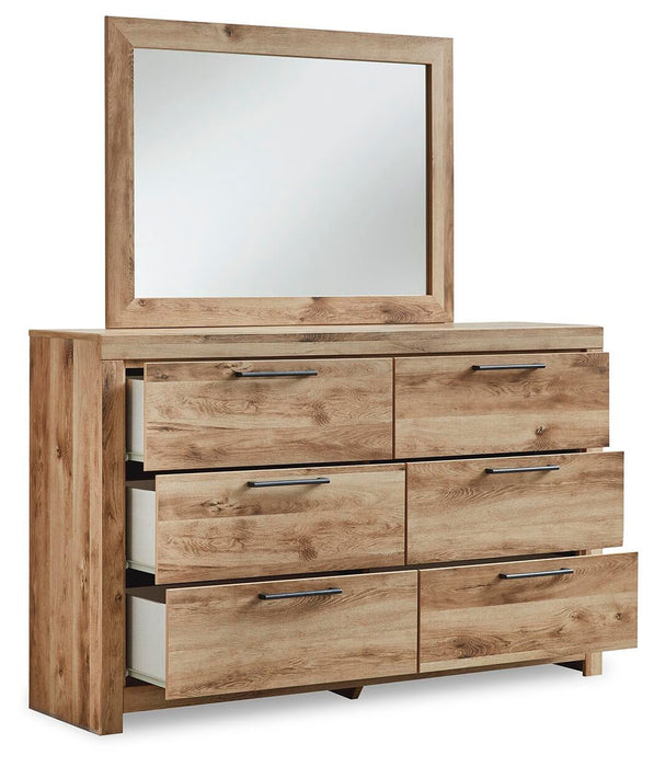 Hyanna King Panel Storage Bed, Dresser, Mirror, Chest and Nightstand