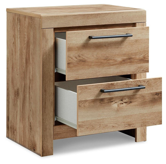 Hyanna King Panel Storage Bed, Dresser, Mirror, Chest and Nightstand