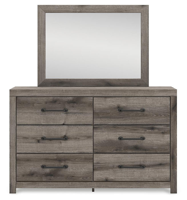 Graystorm Queen Panel Bed, Dresser, Mirror and Nightstand