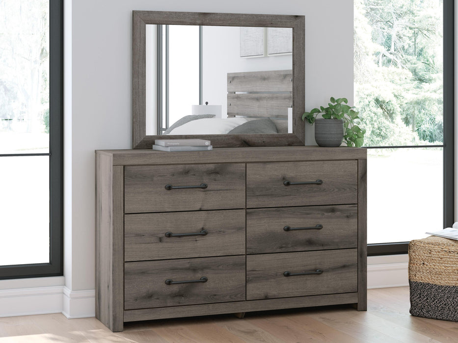 Graystorm Queen Panel Bed, Dresser, Mirror and Nightstand
