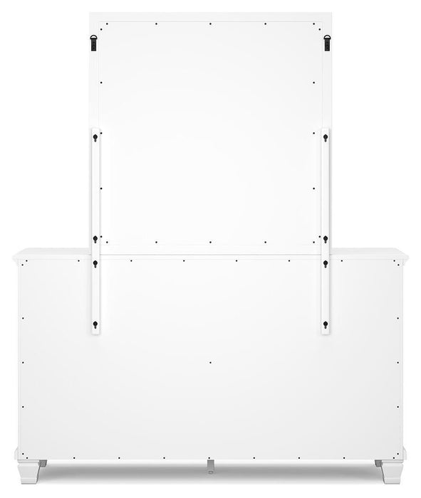 Fortman Twin Panel Storage Bed, Dresser and Mirror