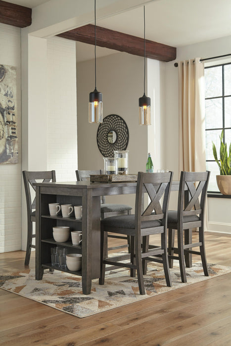 Caitbrook Counter Height Dining Table and 4 Barstools