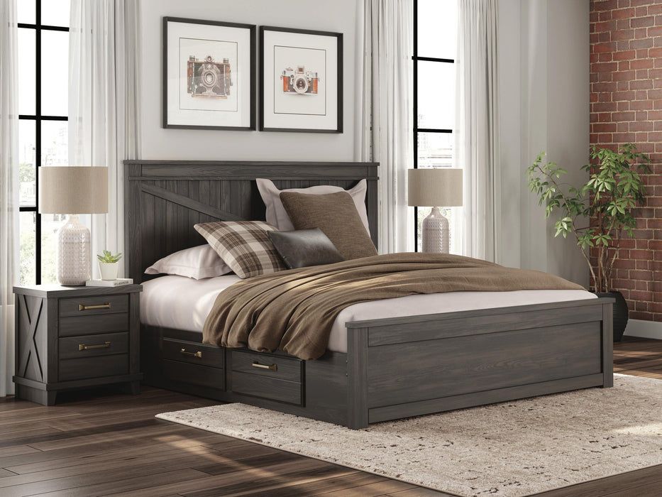 Vonitta Bay King Panel Platform Bed with Storage