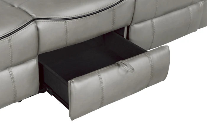 Aram - Reclining Sofa w/ Drop Down Table