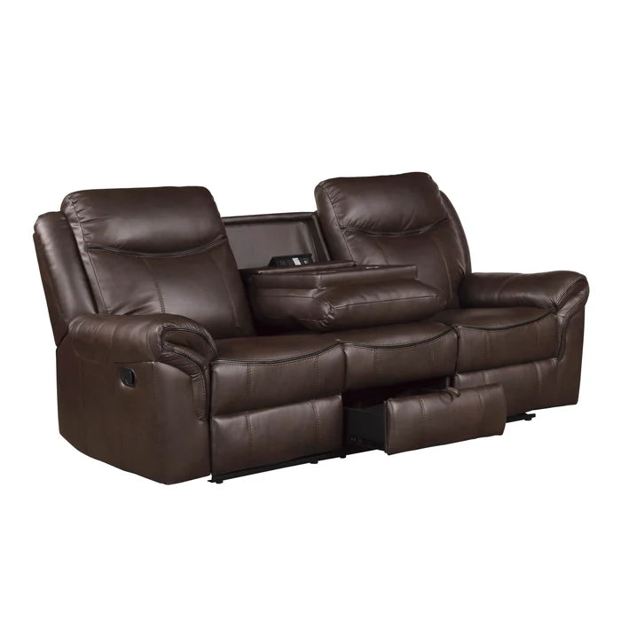 Aram - Reclining Sofa w/ Drop Down Table