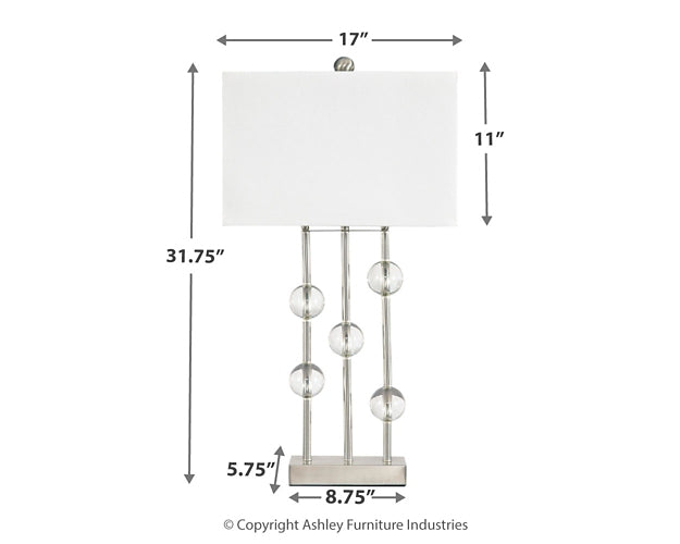 Jaala Metal Table Lamp (1/CN) Factory Furniture Mattress & More - Online or In-Store at our Phillipsburg Location Serving Dayton, Eaton, and Greenville. Shop Now.