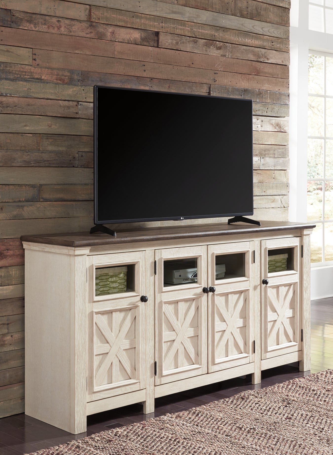 Bolanburg Extra Large TV Stand Factory Furniture Mattress & More - Online or In-Store at our Phillipsburg Location Serving Dayton, Eaton, and Greenville. Shop Now.