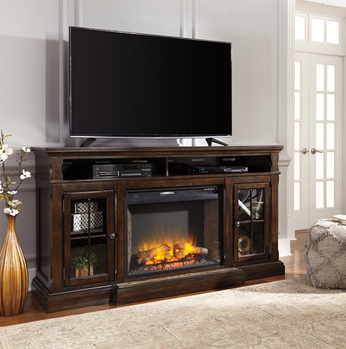 Roddinton XL TV Stand w/Fireplace Option Factory Furniture Mattress & More - Online or In-Store at our Phillipsburg Location Serving Dayton, Eaton, and Greenville. Shop Now.