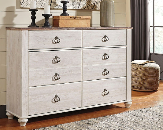 Willowton Six Drawer Dresser Factory Furniture Mattress & More - Online or In-Store at our Phillipsburg Location Serving Dayton, Eaton, and Greenville. Shop Now.