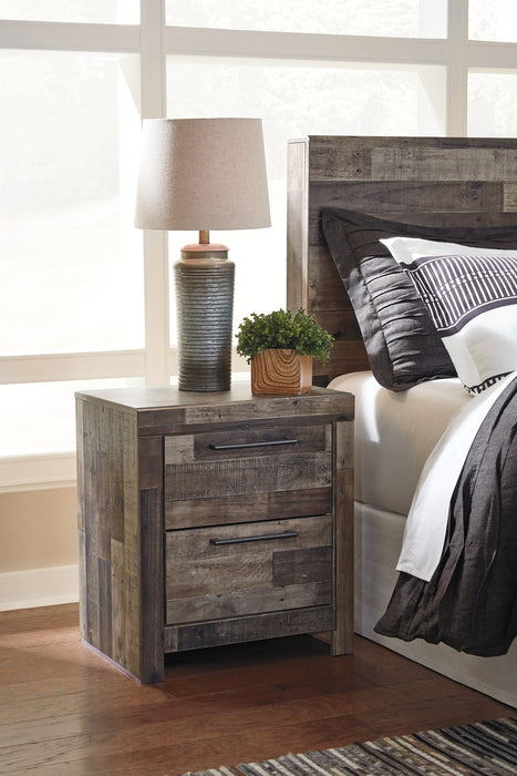 Derekson Two Drawer Night Stand Factory Furniture Mattress & More - Online or In-Store at our Phillipsburg Location Serving Dayton, Eaton, and Greenville. Shop Now.