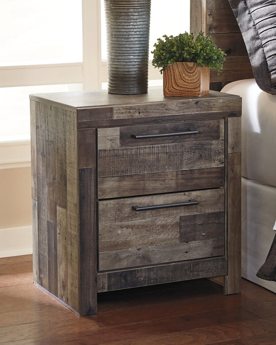 Derekson Two Drawer Night Stand Factory Furniture Mattress & More - Online or In-Store at our Phillipsburg Location Serving Dayton, Eaton, and Greenville. Shop Now.